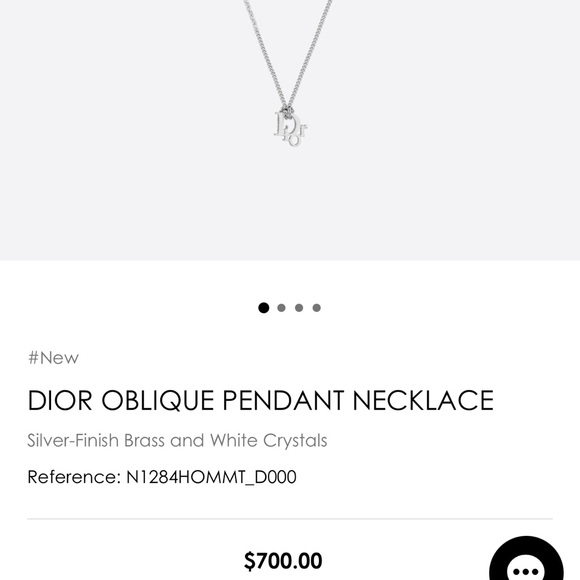 DIOR OBLIQUE PENDANT NECKLACE - Picture 4 of 6